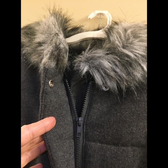 Amy Byer Girl's Grey Wool Blend Pea Coat - Picture 9 of 11